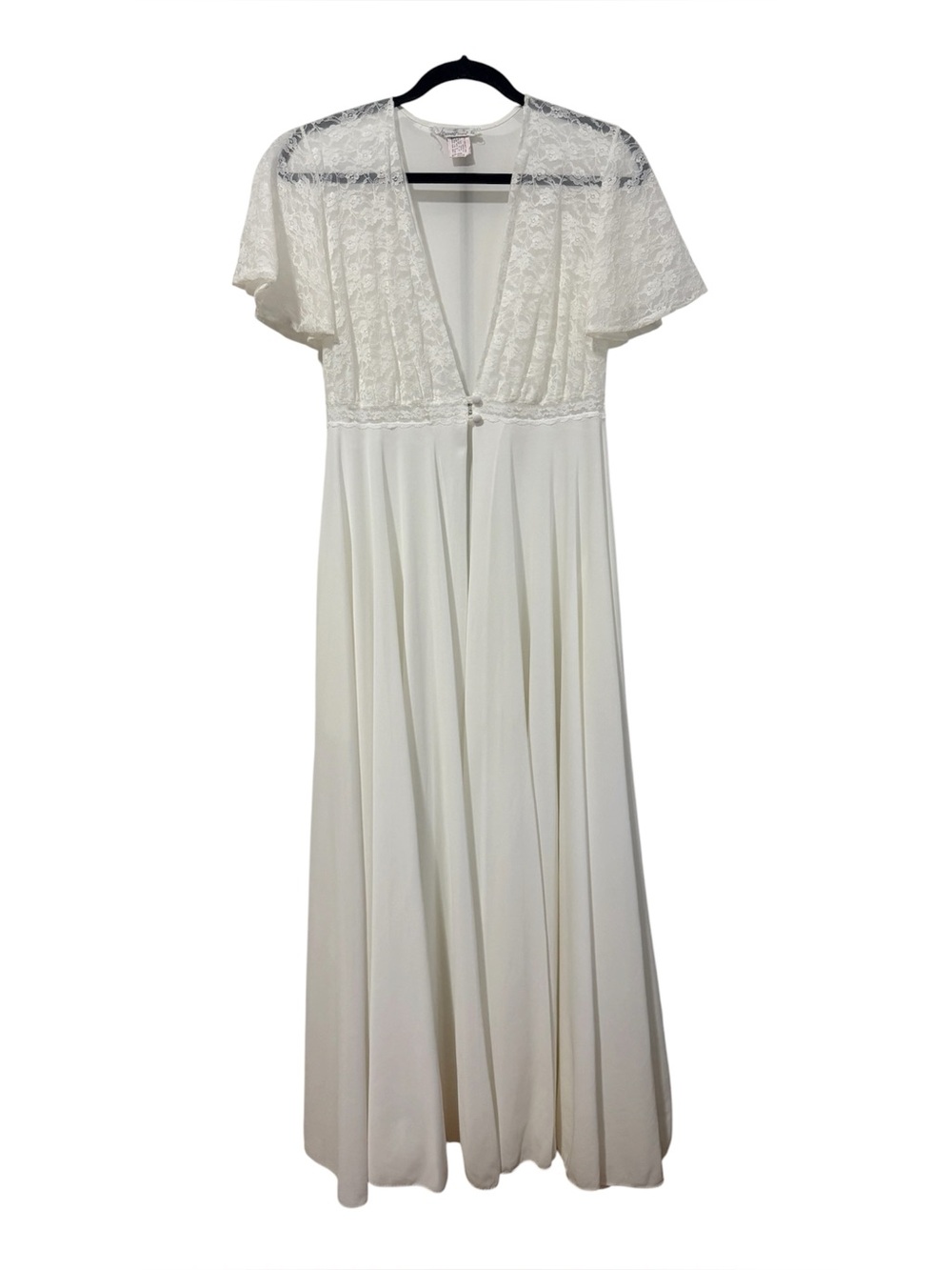 Vintage White Lace Maxi Duster (Size S)